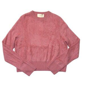 NWT Elle & Riley Brushed Cashmere Crew in Blush Pink Pullover Sweater XL $698